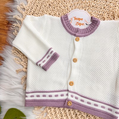 Conj de linha tijolinho- Branco com lilas